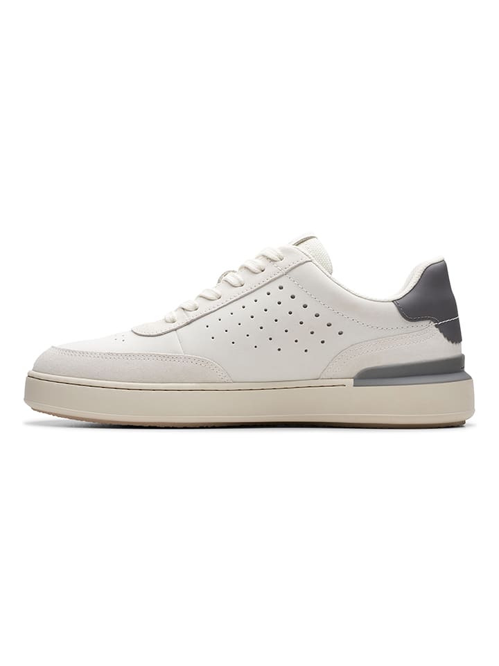 Clarks Leder-Sneakers ''Courtlite Run'' in Weiß günstig kaufen