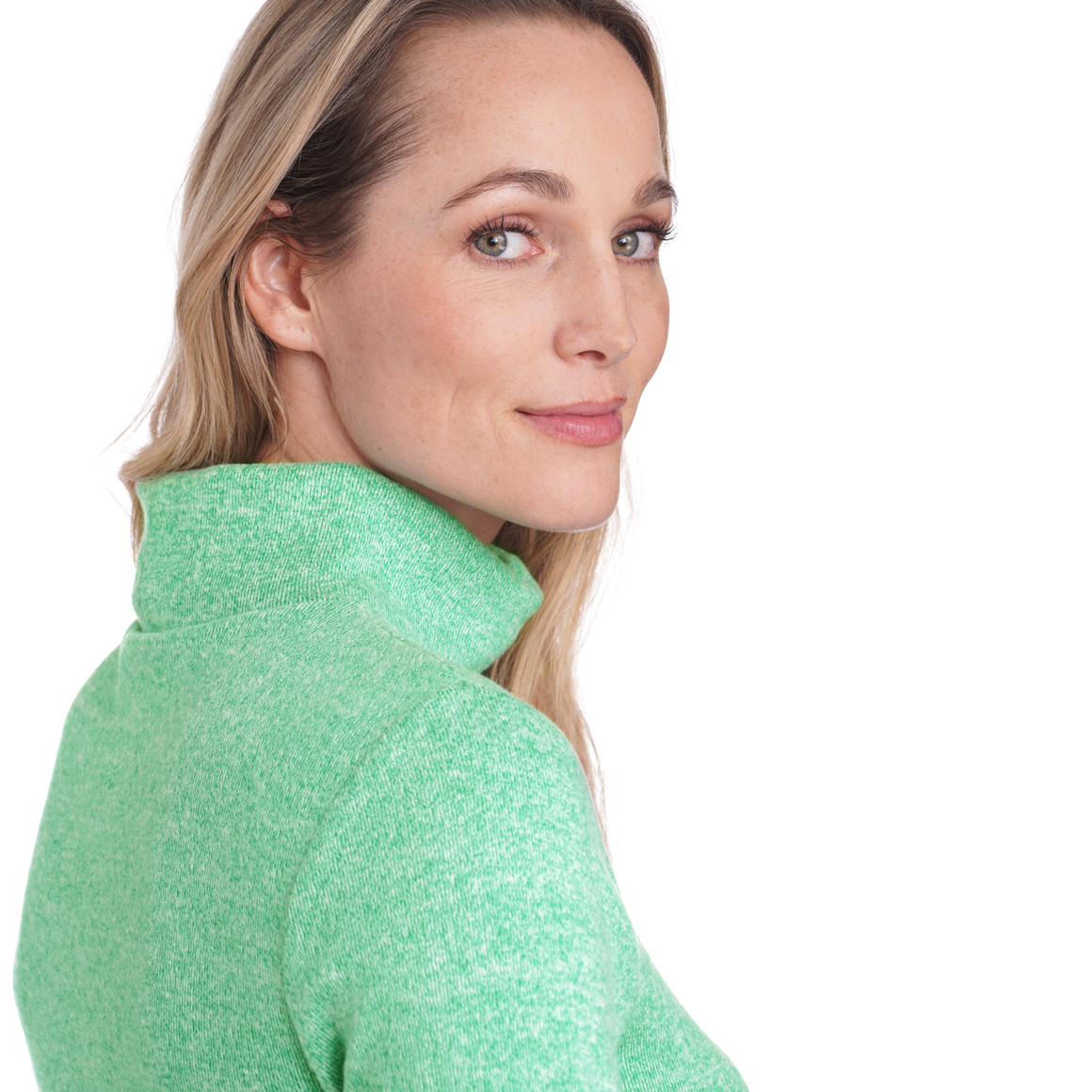 Damen Rollkragenshirt meliert