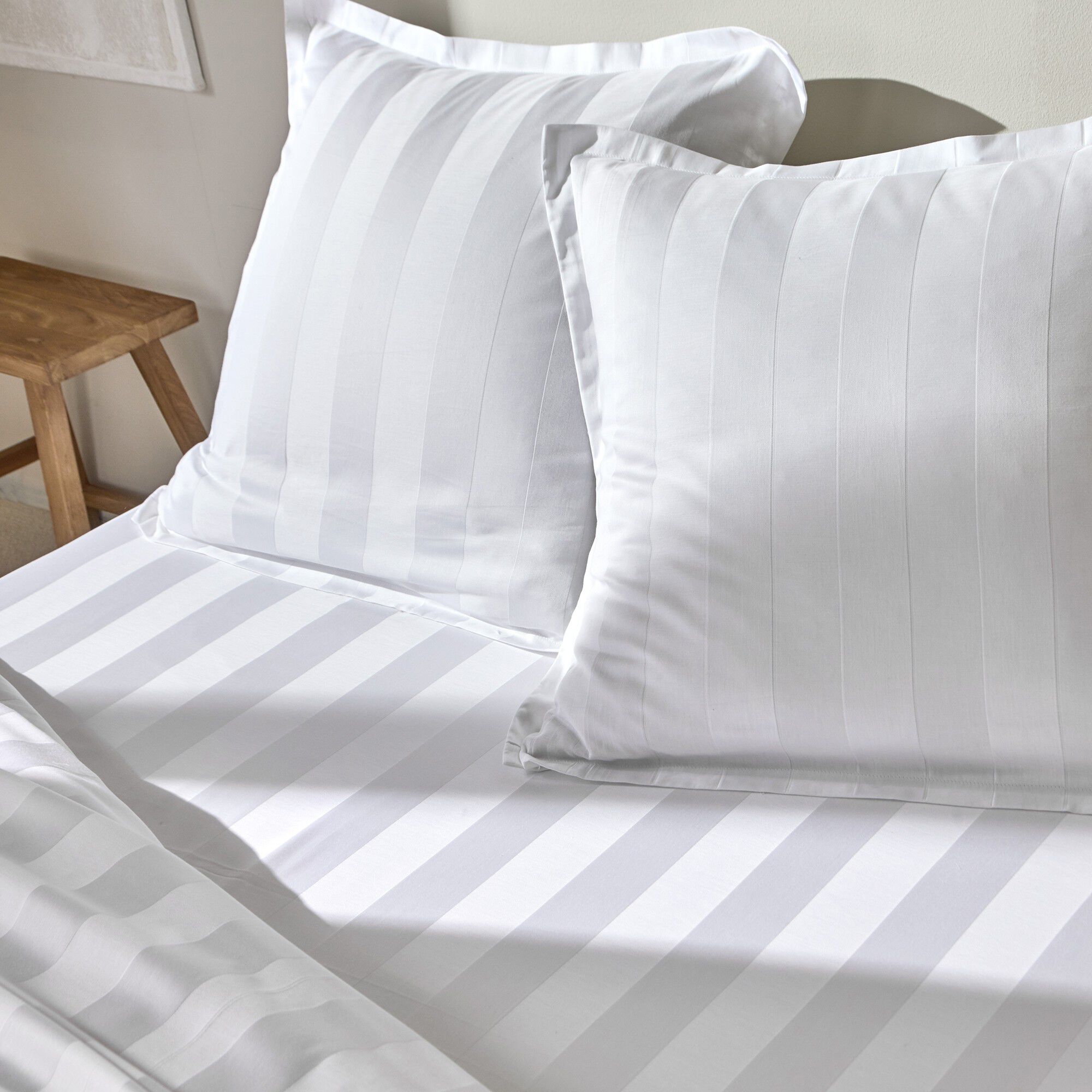 Linge de lit satin rayé