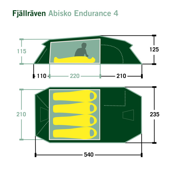 ABISKO ENDURANCE 4 - Tunnelzelt