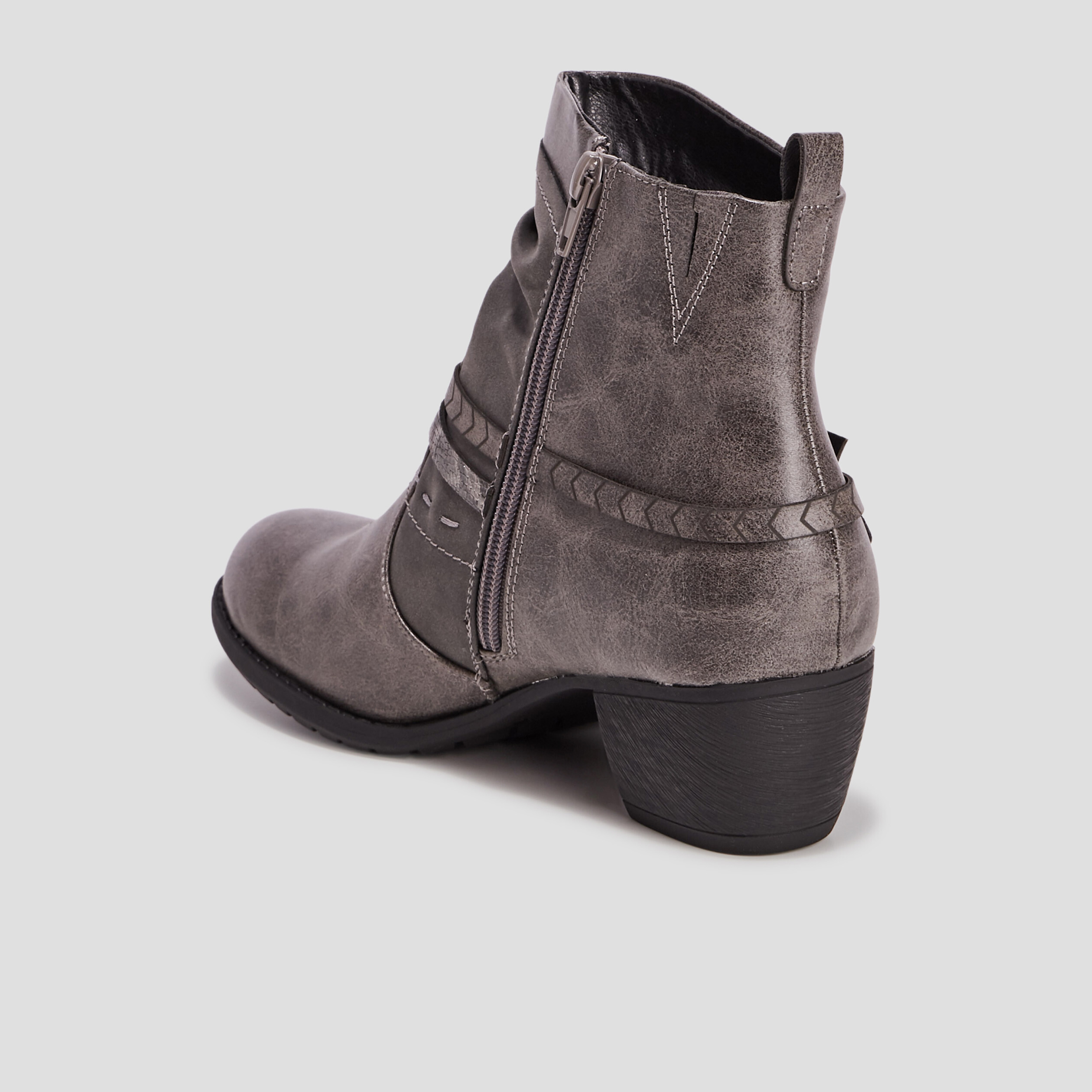 Bottines à talons pied large gris femme | La Halle