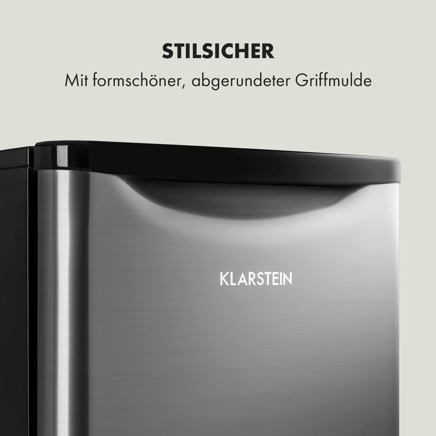 Klarstein Getränkekühlschrank HEA19-Yummy-90Lblk 10035212, 84 cm hoch, 45 cm breit, Kühlschrank mit Gefrierfach Kühl Gefrierkombination freistehend