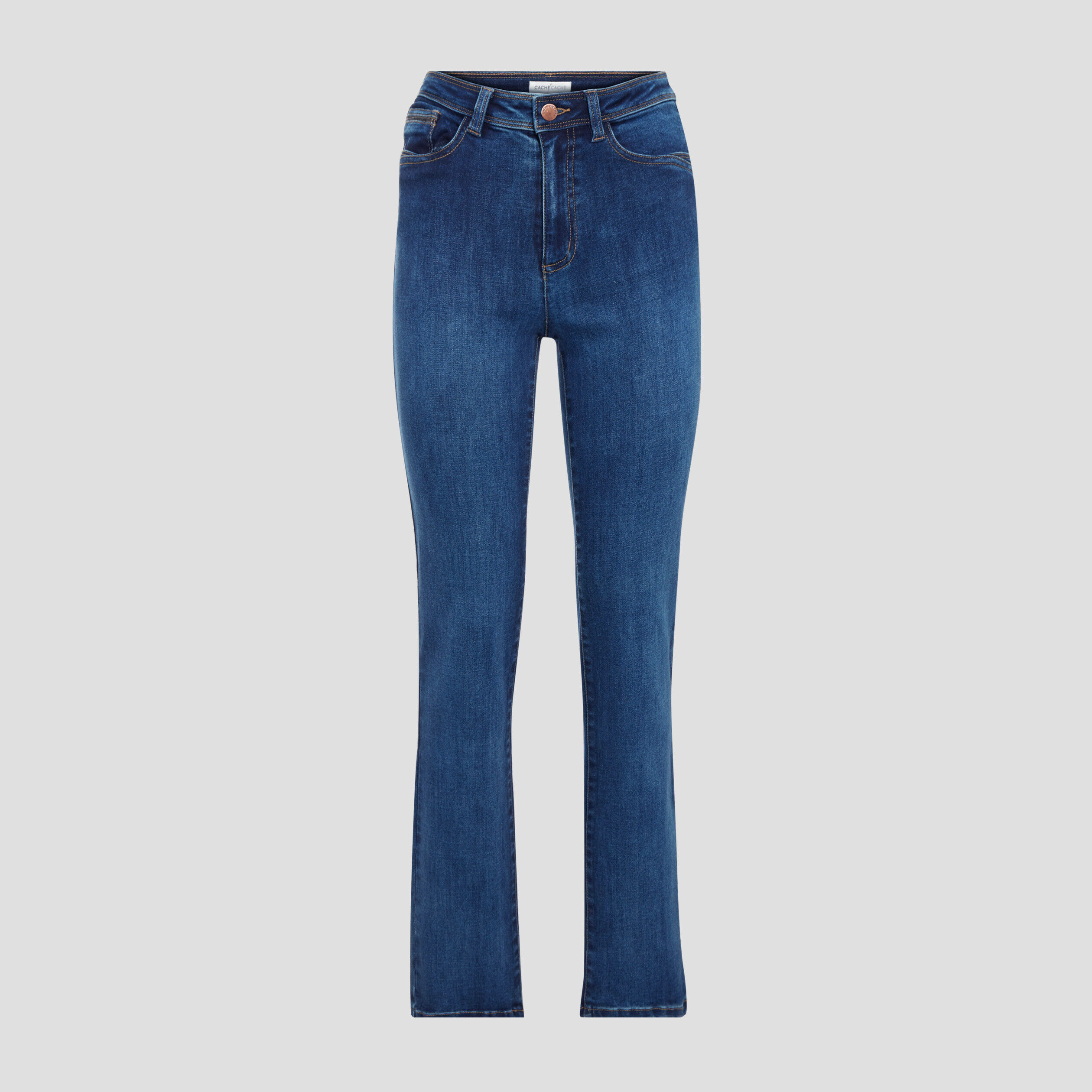 Jeans regular taille haute denim brut femme | Cache Cache
