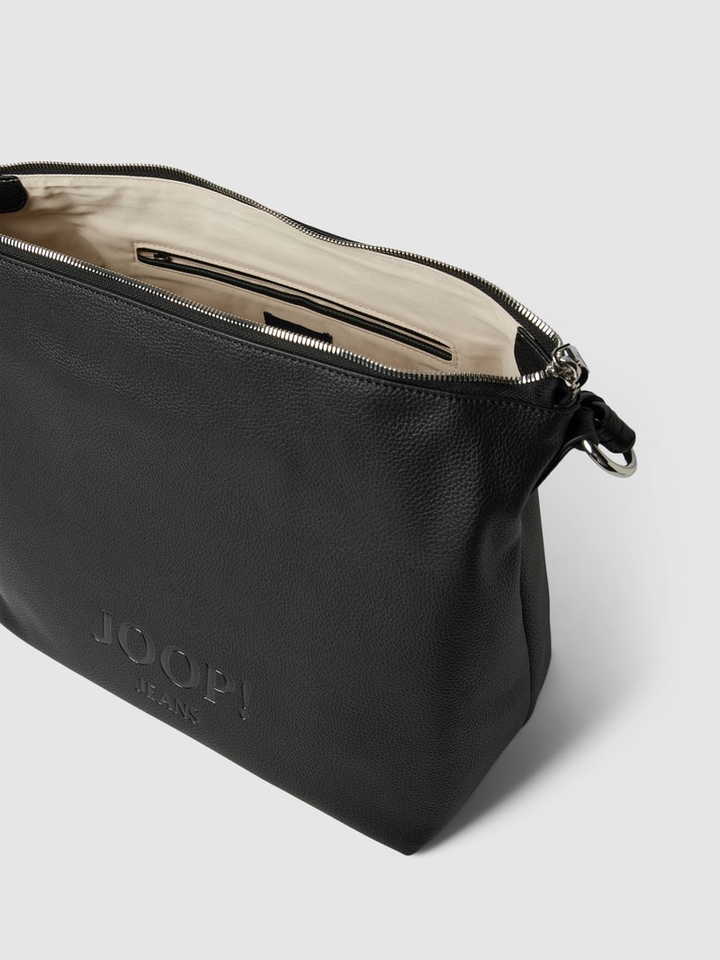 Hobo Bag mit Label-Schriftzug Modell 'lettera 1.0 dalia' in black