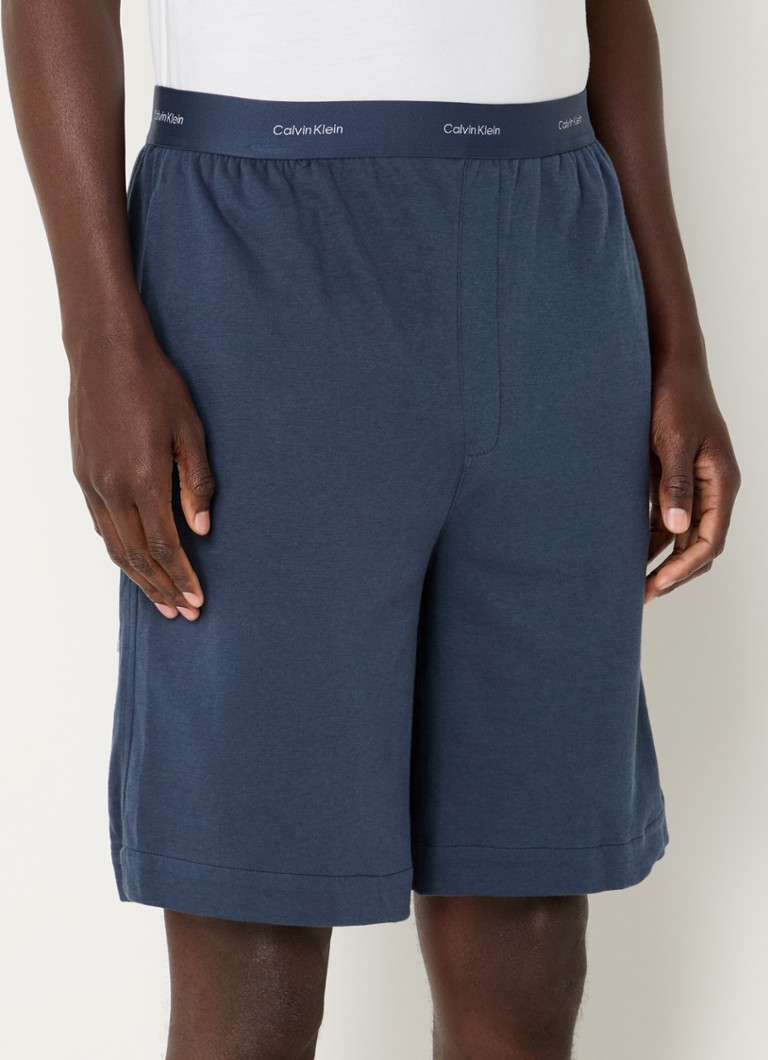 Calvin Klein pajama shorts with logo waistband and side pockets