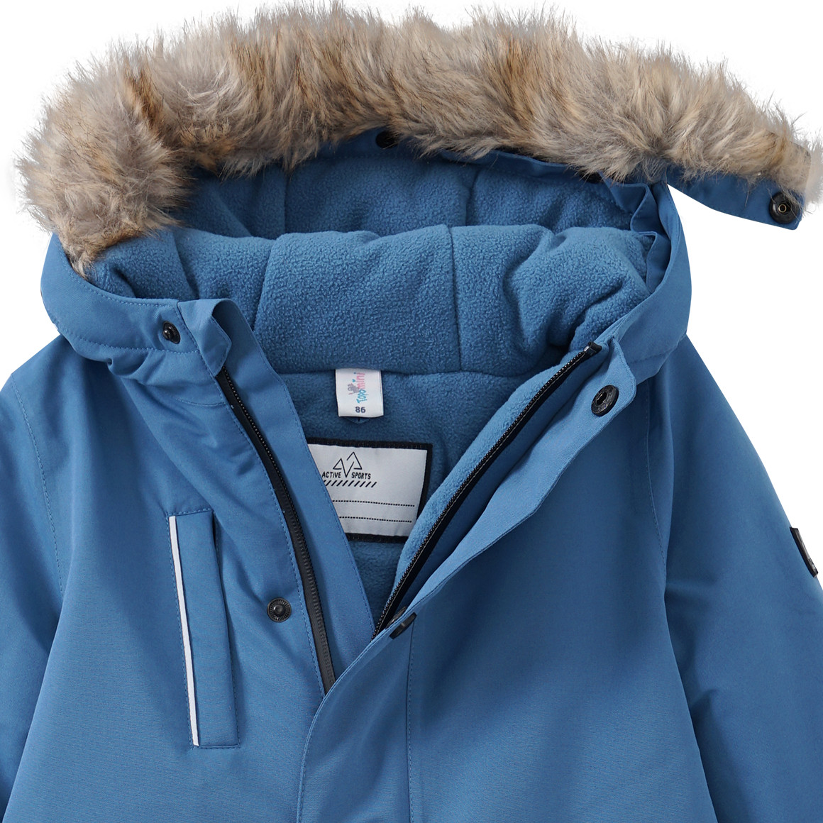 Baby Schneeoverall mit Fellimitat