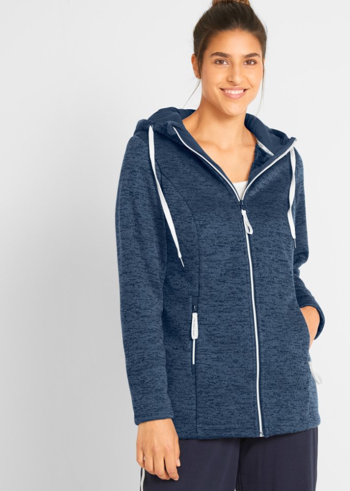 Strickfleecejacke mit Teddyfleece-Futter