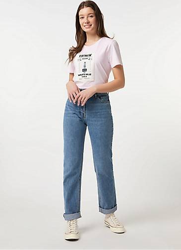 SOMWR T-Shirt T-Shirt With Square Aqua Bottle Print