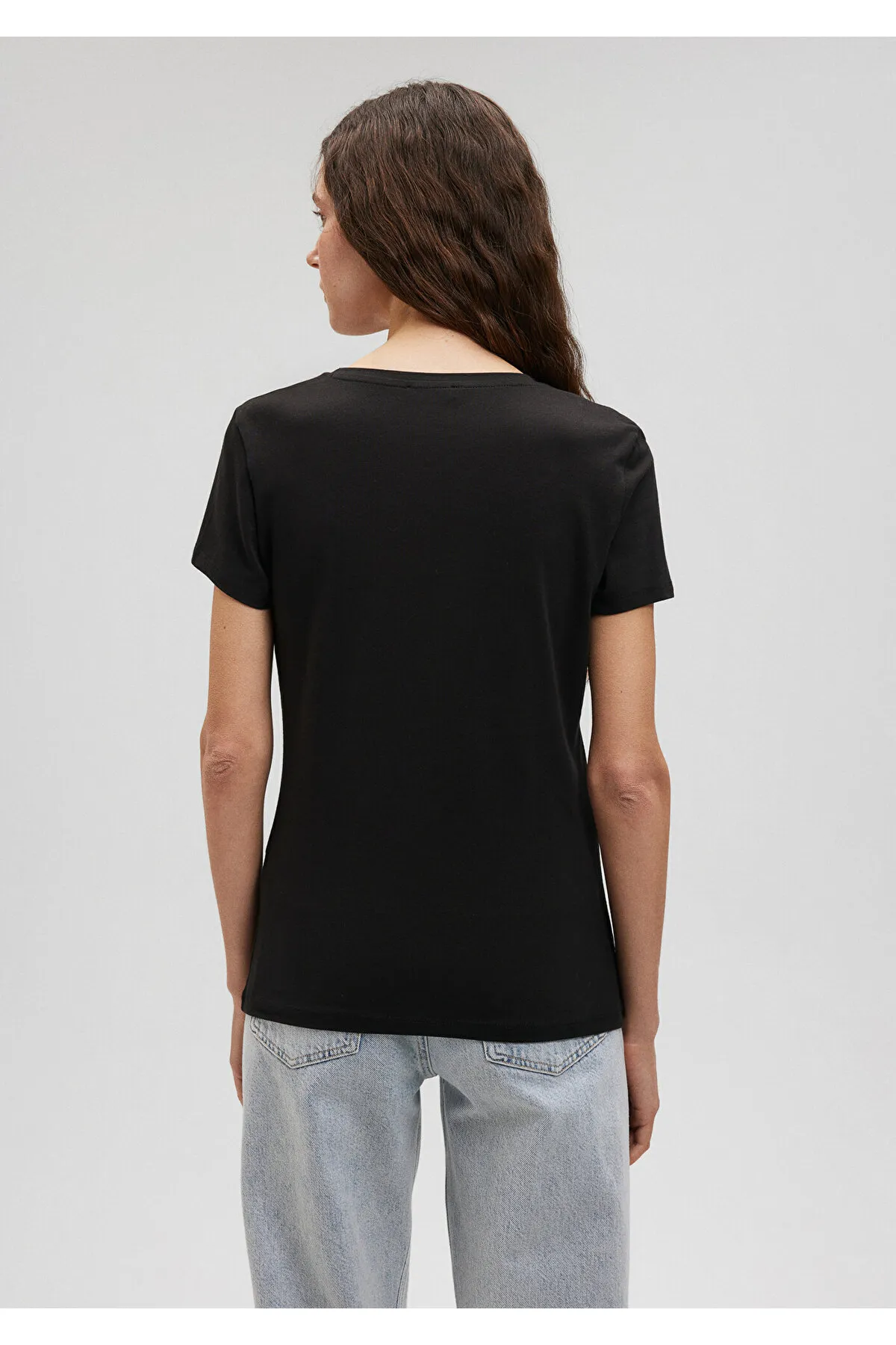 Mavi  Schwarzes Stretch-Basic-T-Shirt - Taillierter Schnitt162767-900