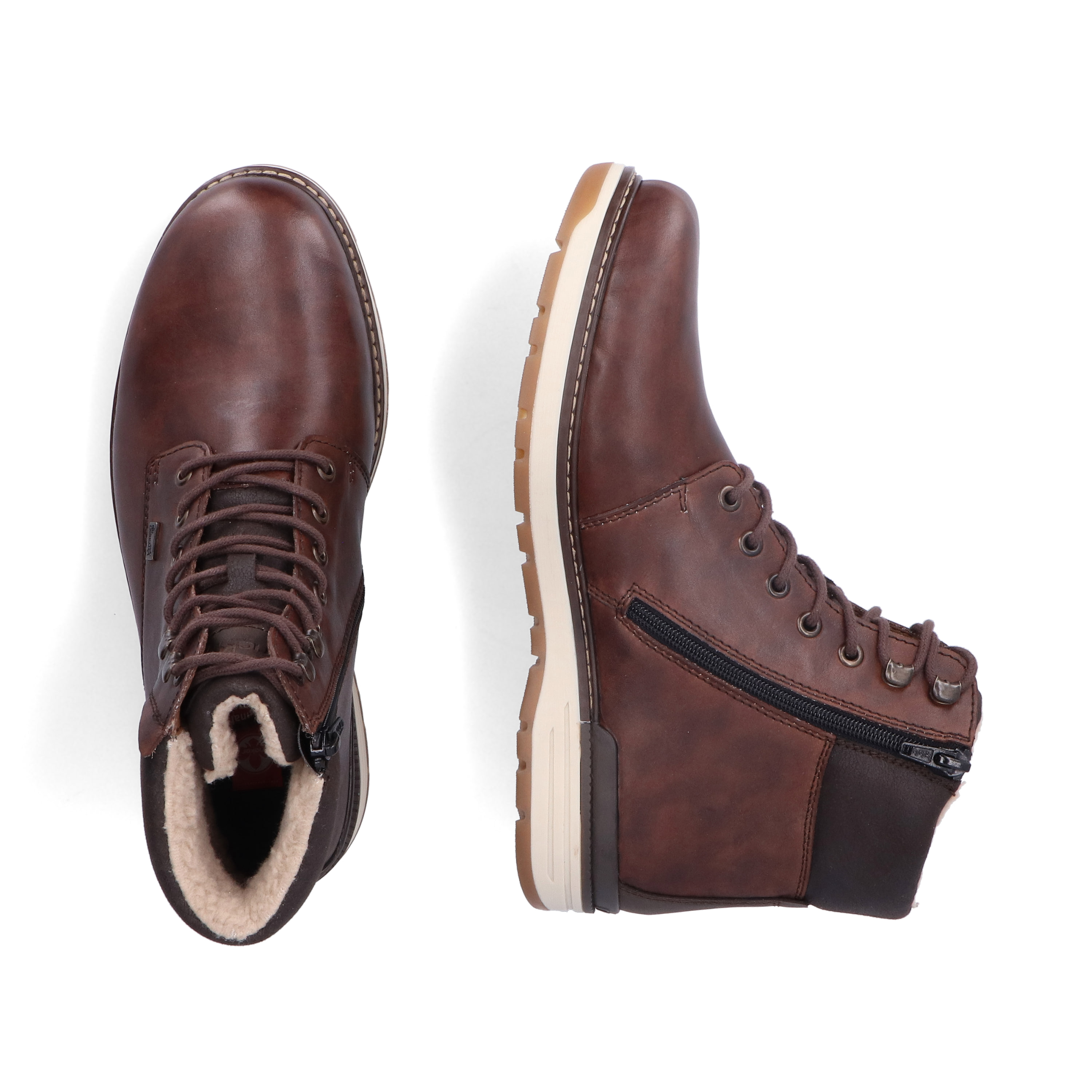 Rieker Herren Schnürstiefel nussbraun
