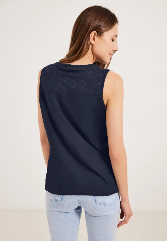 CECIL Jersey Spitzendetail Top
