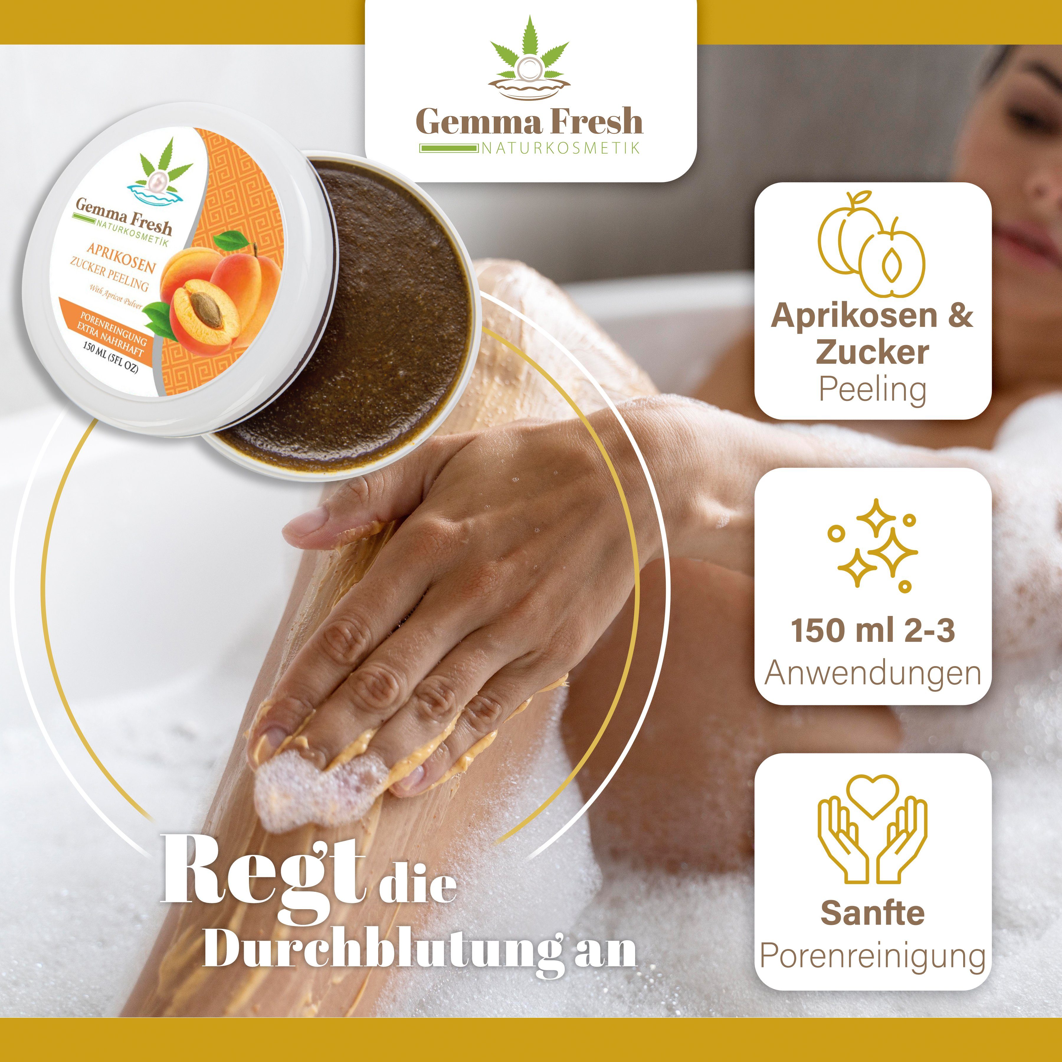 Gemma Fresh Gesichtspflege-Set Badeset Box, 4-tlg., Naturkosmetik