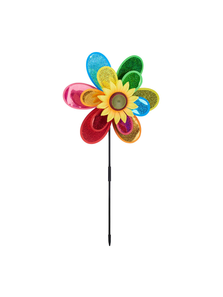 relaxdays Windrad Blume in Bunt - (B)37,5x (H)74,5 x (T)14 cm günstig kaufen onesize