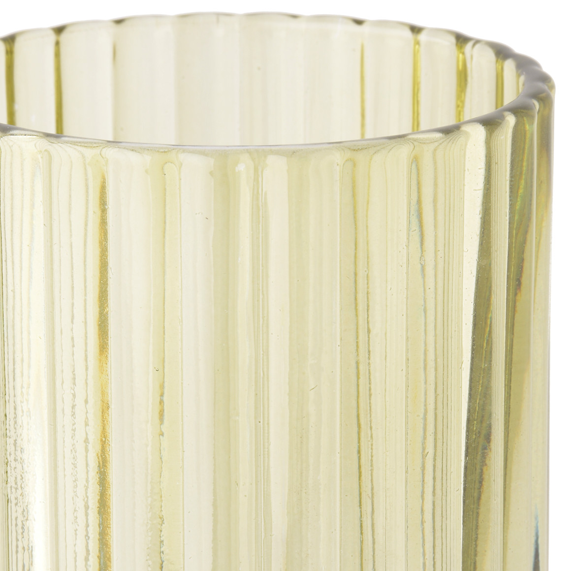 Teelichthalter in geriffelter Optik