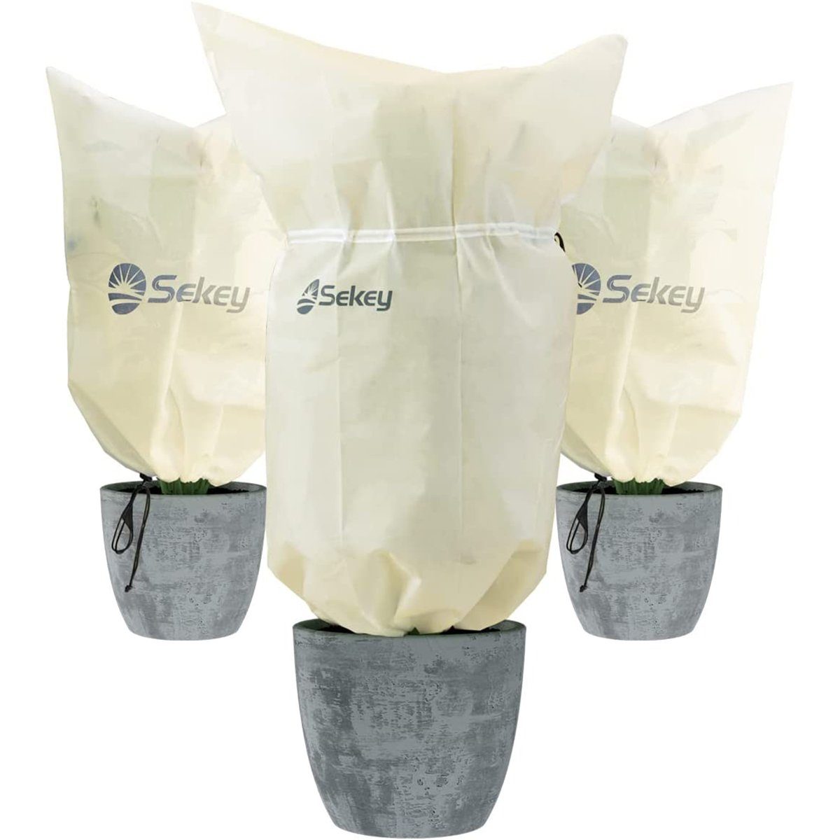 Sekey Winterschutzhaube 3-St Winterschutz für Pflanzen Kübelpflanzensack