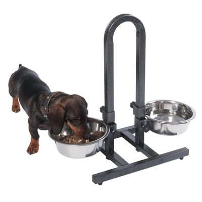 U-Hundebar inklusive 2 Edelstahlnäpfe