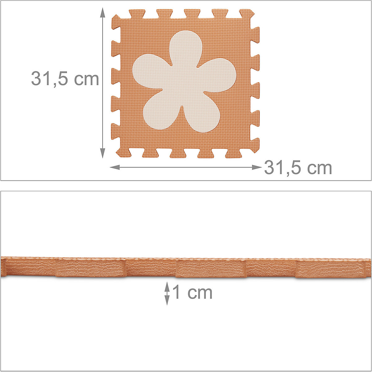 Puzzlematte Blumenmuster