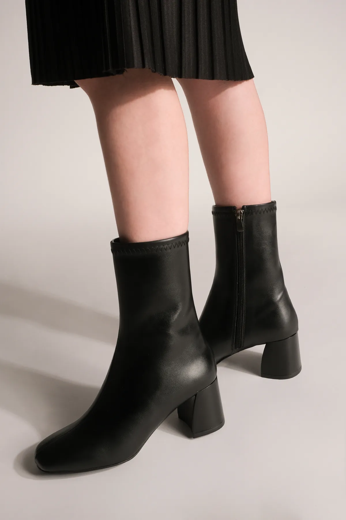 Marjin  Stiefelette - Schwarz - Blockabsatz