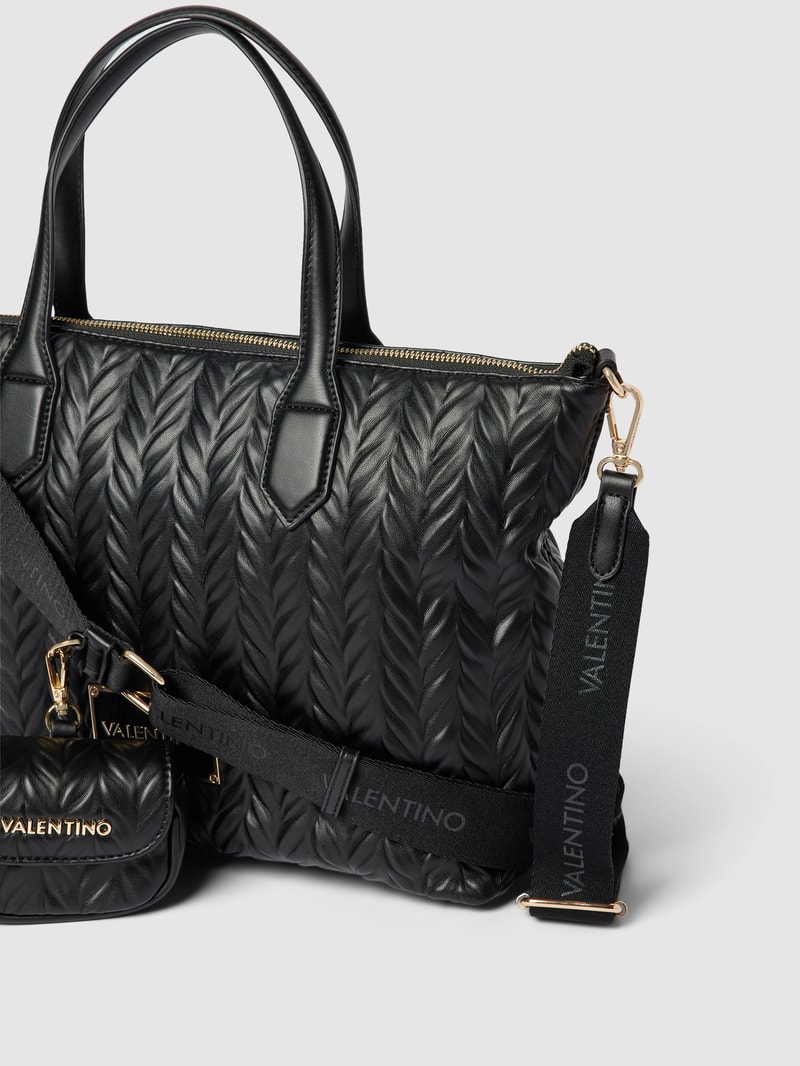 Shopper mit Strukturmuster Modell 'SUNNY RE SHOPPING BAG' in schwarz