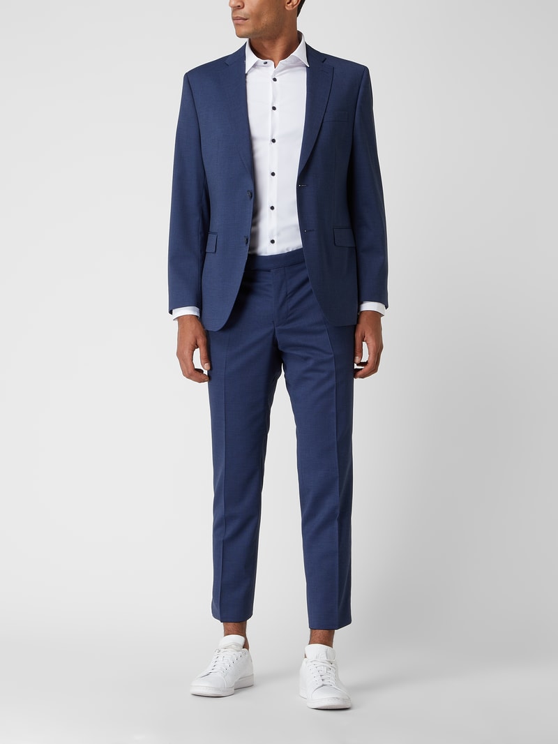 Modern Fit 2-Knopf-Sakko mit Stretch-Anteil Modell 'Grant' in blau