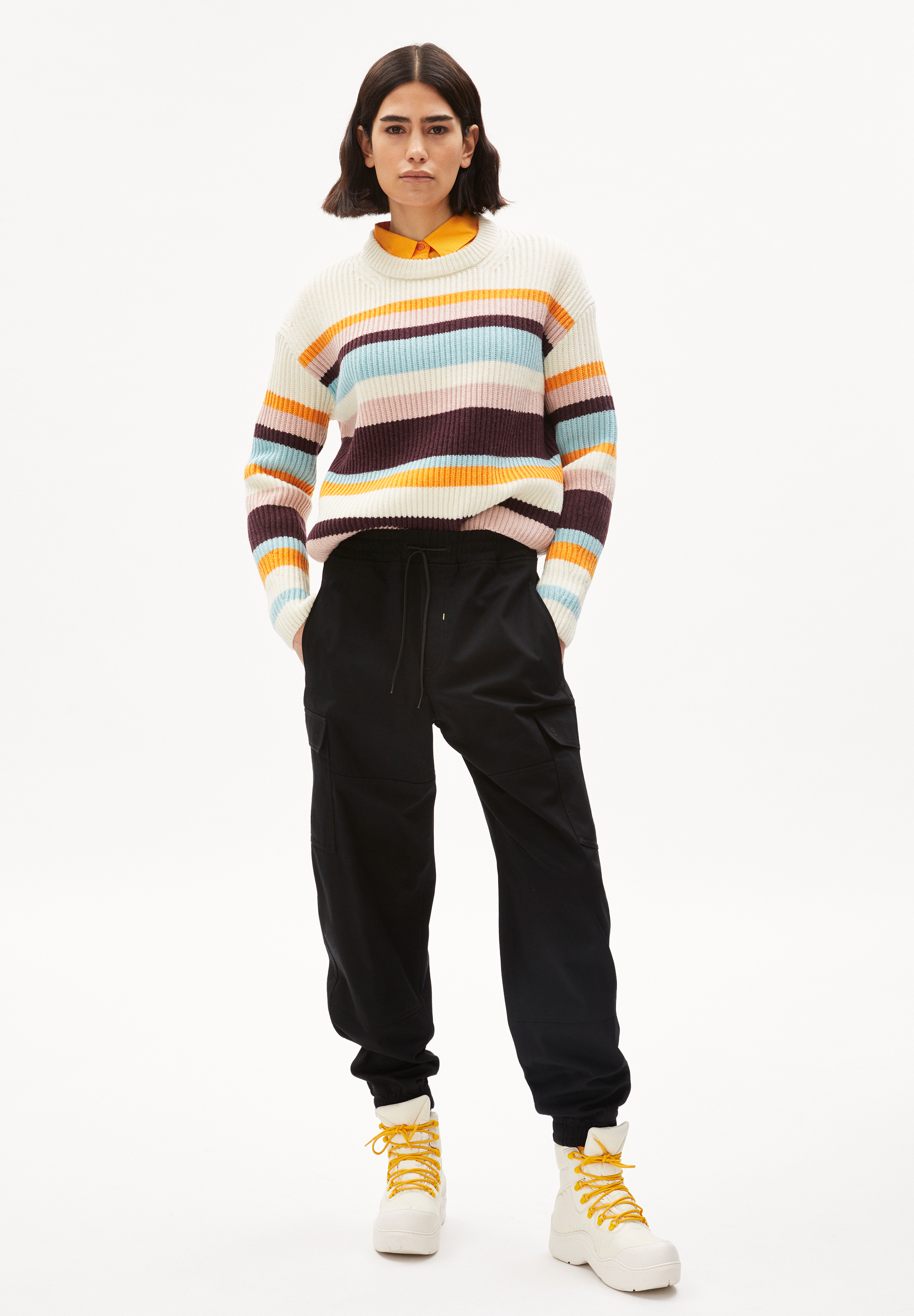 Strick Pullover Oversized Fit aus Bio-Woll Mix