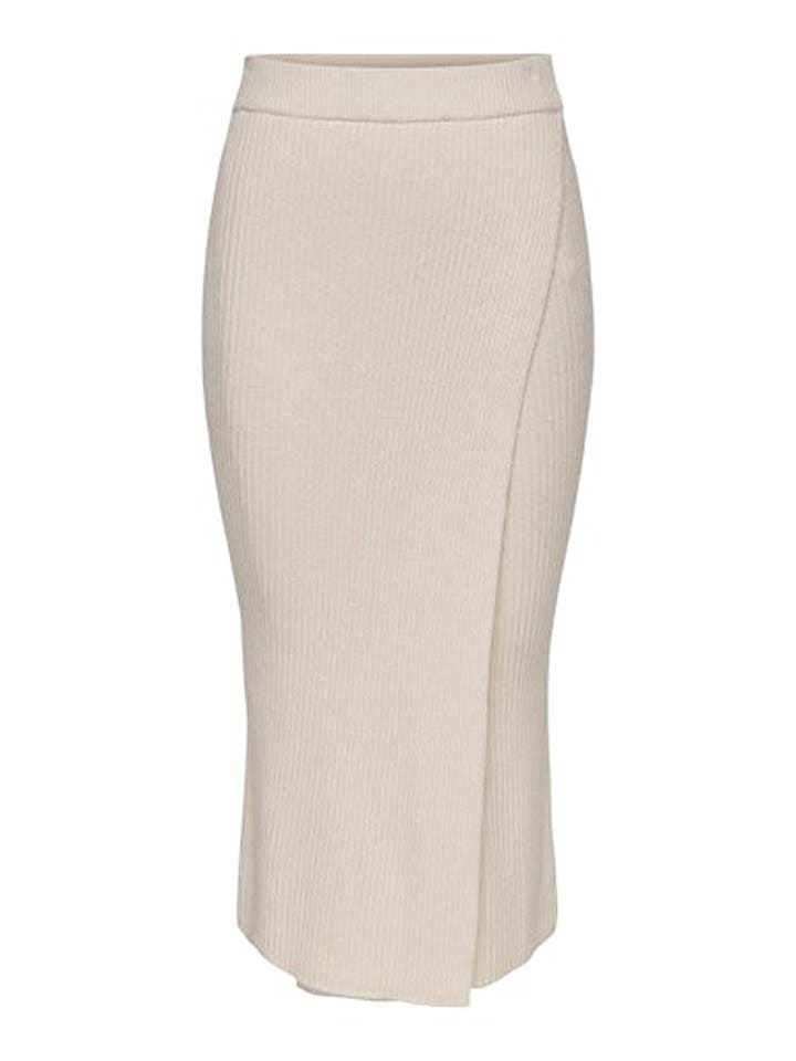 ONLY Strickrock in Creme günstig kaufen
