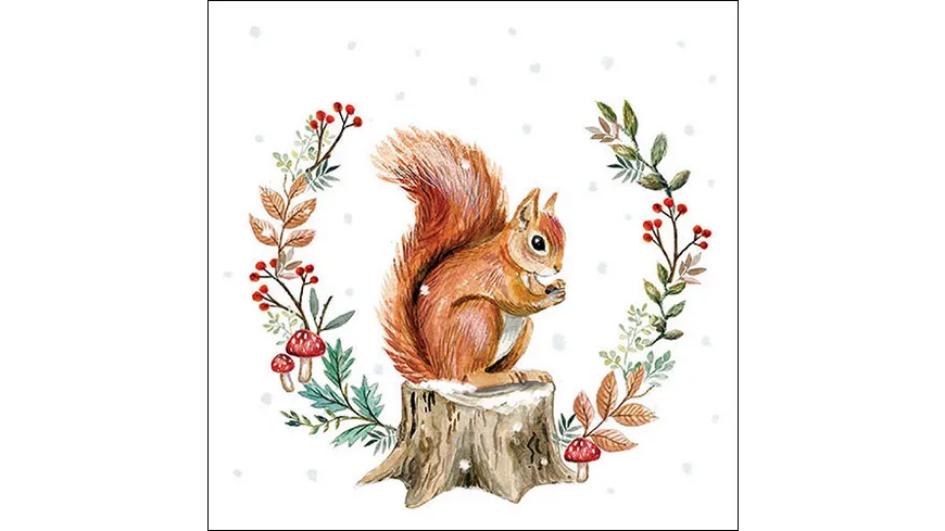Bella Casa Servietten Storing Winter 33x33cm
