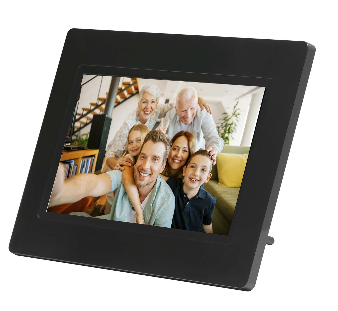 Denver PFF-710Black Frameo 7 Zoll Digitaler Bilderrahmen Schwarz WiFi microSD 8GB Flash
