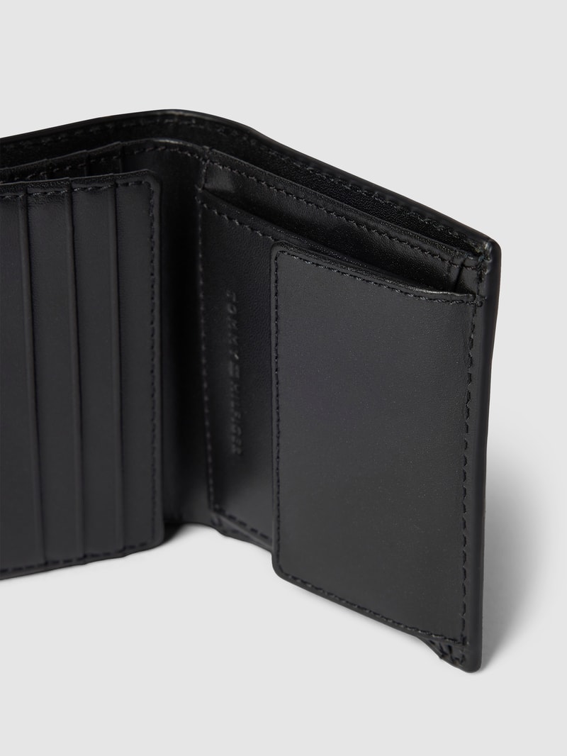 Portemonnaie mit Label-Details Modell 'MONOGRAM' in schwarz