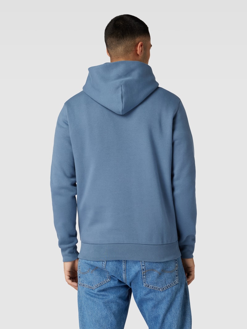 Oversized Hoodie mit Label-Detail in rauchblau