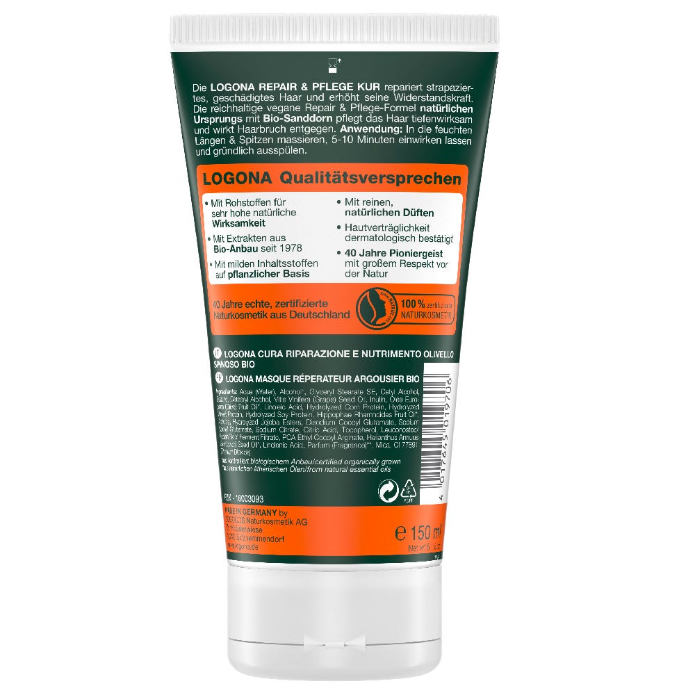 LOGONA Repair & Pflege Kur Bio-Sanddorn 150 ml