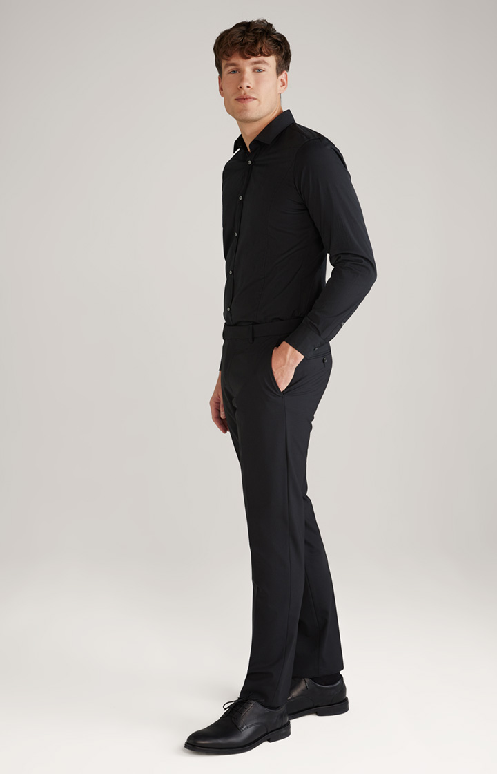 Stretch-Hemd Victor in Schwarz