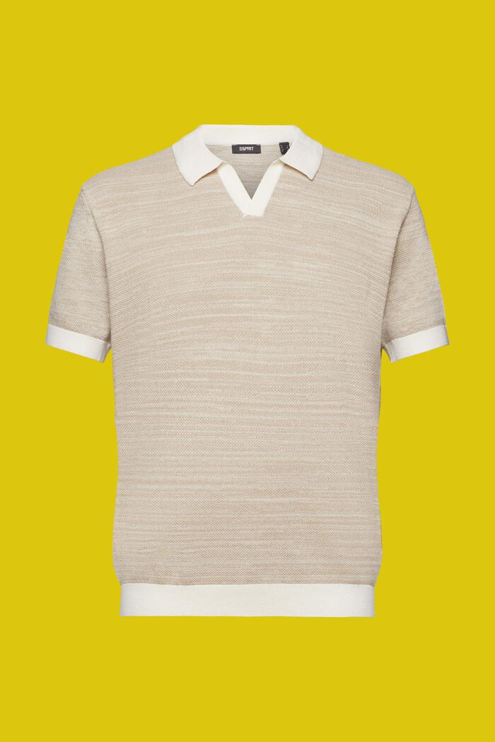 Kurzärmeliger Pullover mit Polokragen