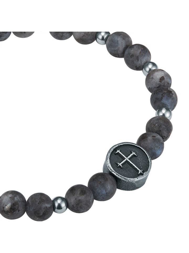 True Rebels Armband Jade grau in grau günstig kaufen 19 cm