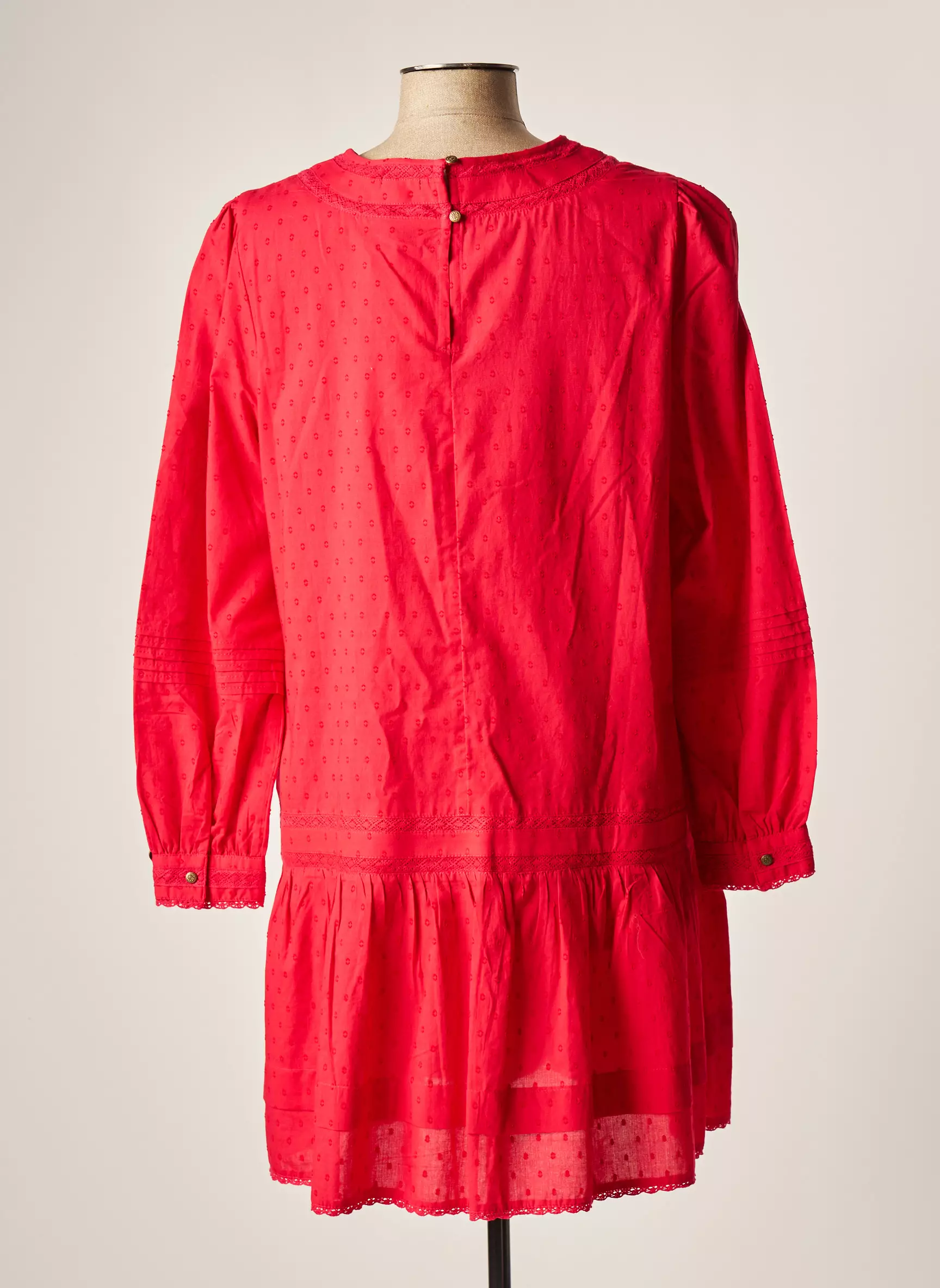 Superdry Robes Courtes Femme couleur rouge