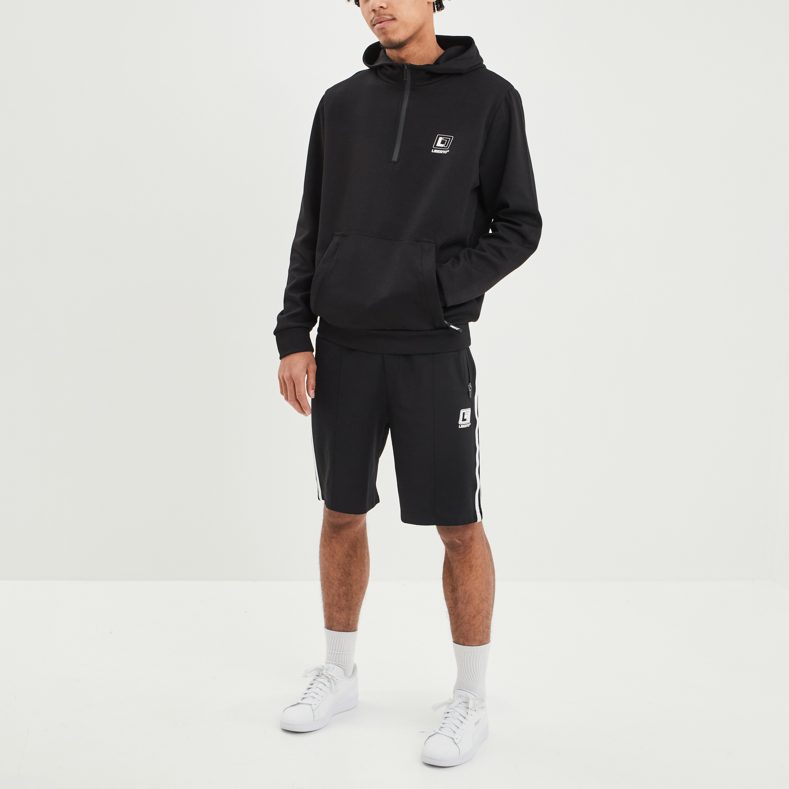 Jogging-Short élastiqué Liberto noir homme | La Halle