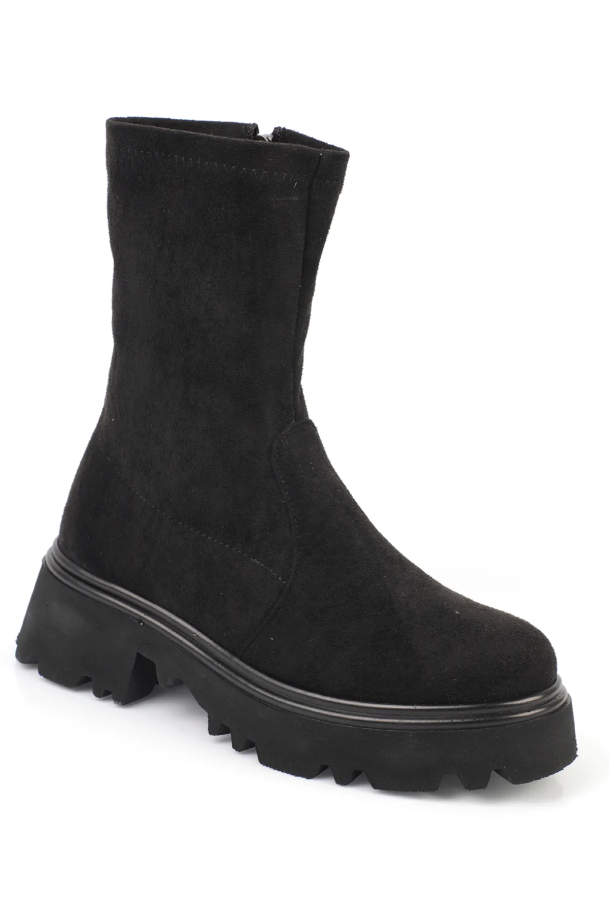 Capone Outfitters  Damenstiefel mit runder Zehenpartie, Stretch und seitlichem Reißverschluss