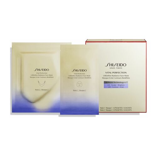 Shiseido Vital Perfection LiftDefine maska za sijaj obraza 6 x 2