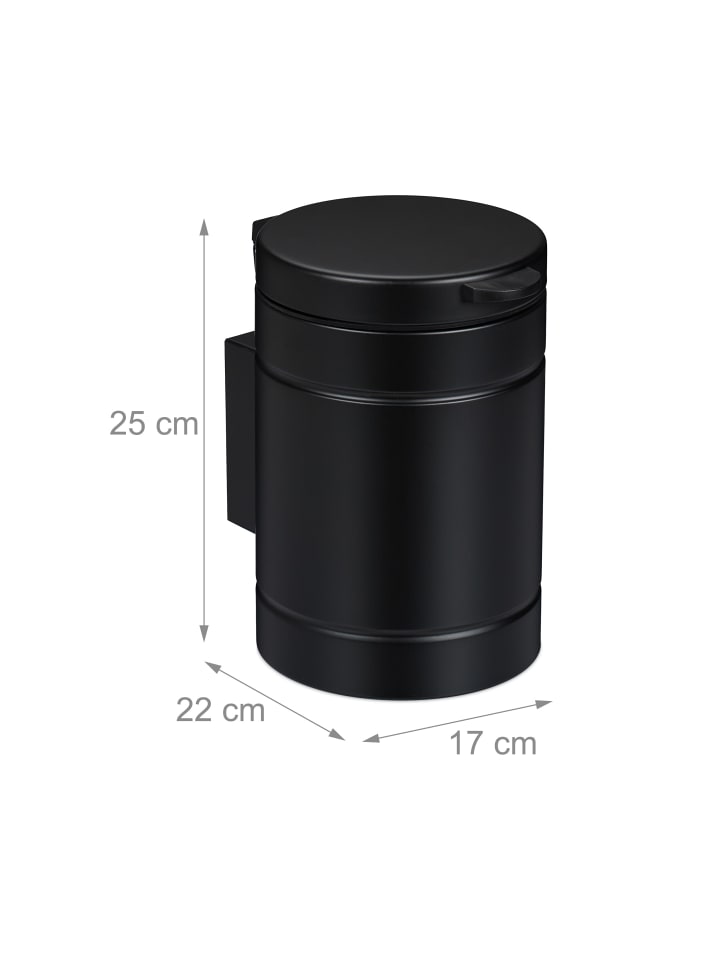 relaxdays Kosmetikeimer in Schwarz - 3 Liter günstig kaufen onesize