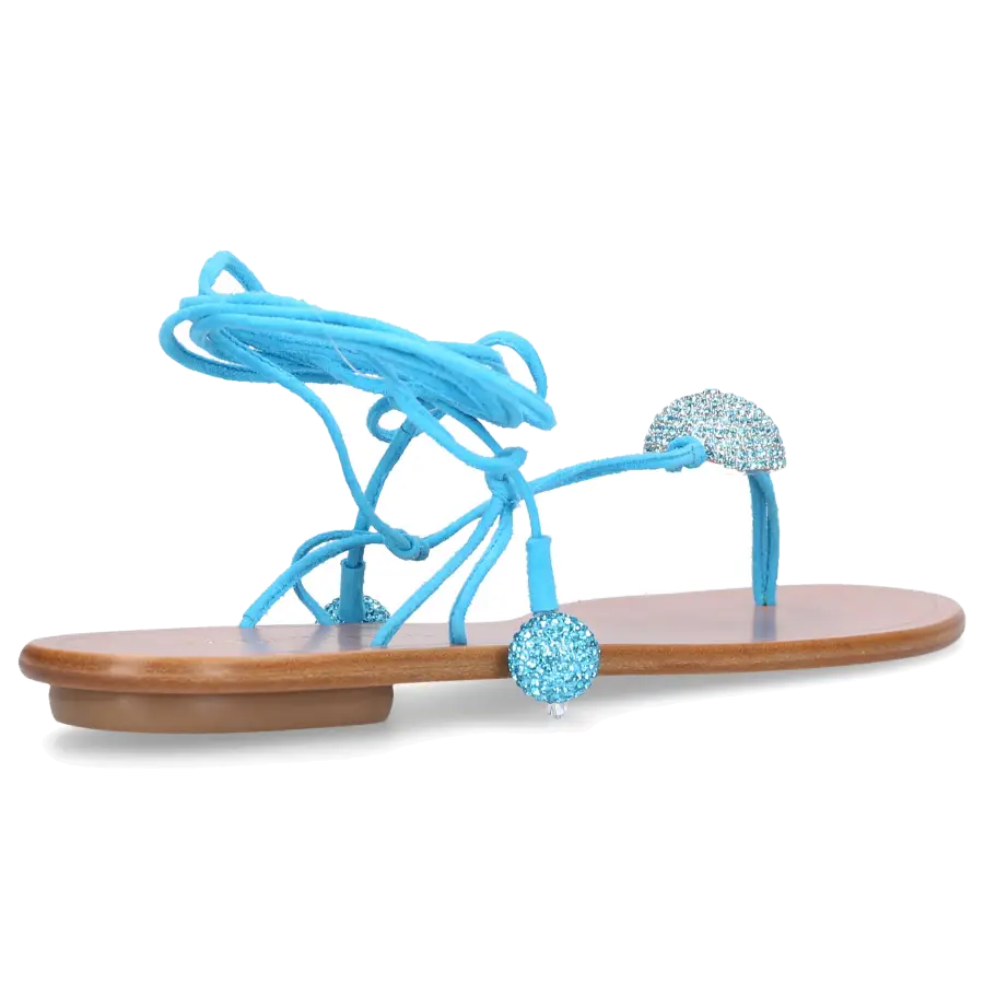 Aquazzura - Sandalen JACKIE Veloursleder - blau