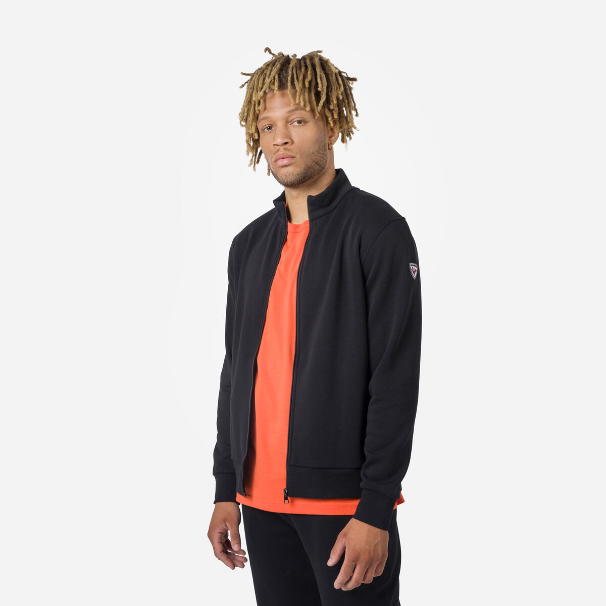 Herrensweatshirt mit Logo und durchgehendem Reißverschluss