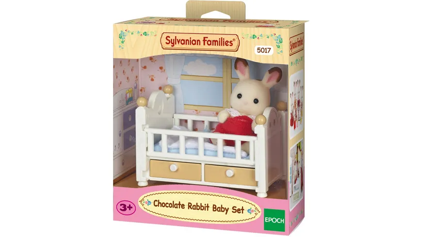 Sylvanian Families - Schokoladenhasen Baby mit Babybett