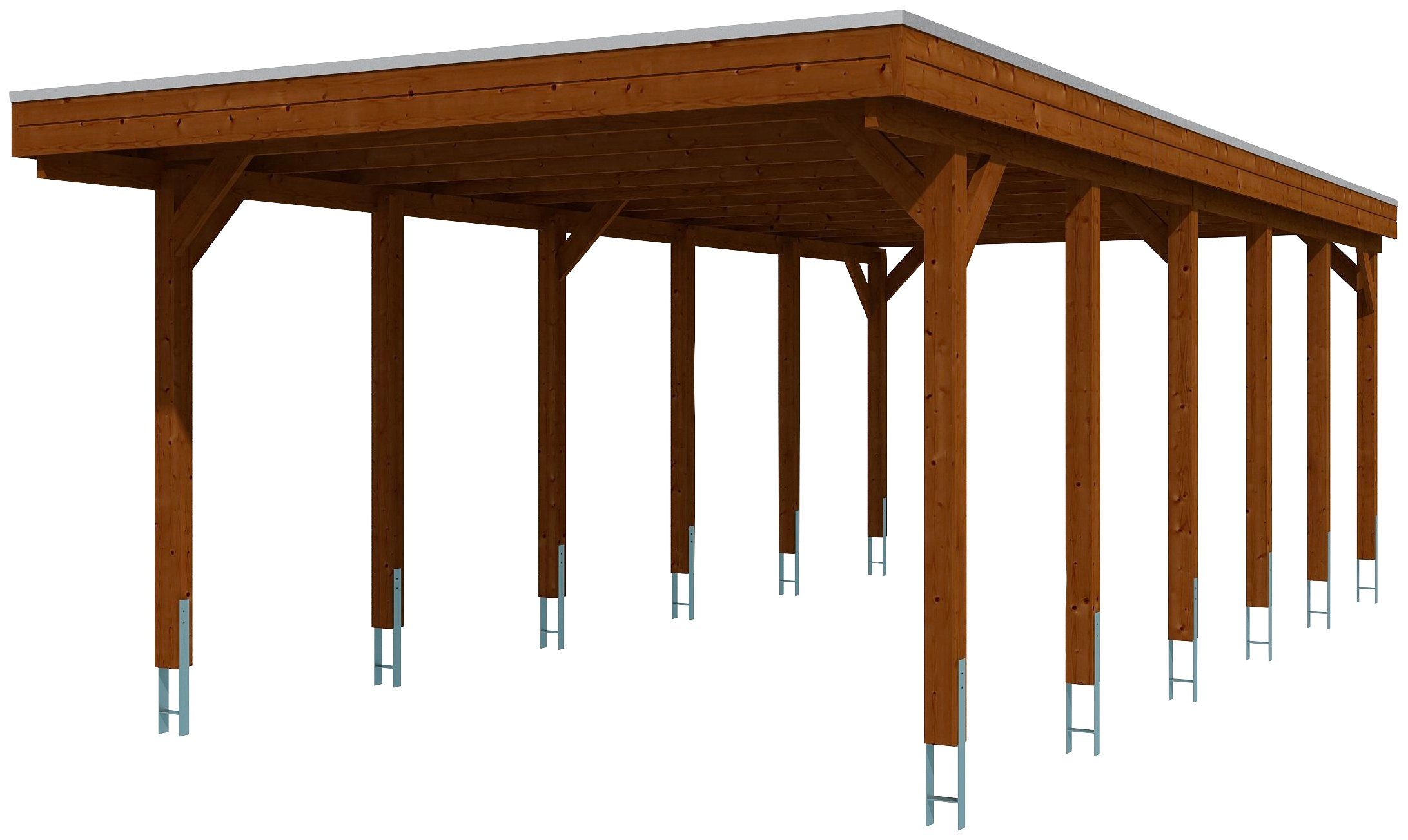 Skanholz Einzelcarport Friesland, BxT: 397x860 cm, 221 cm Einfahrtshöhe