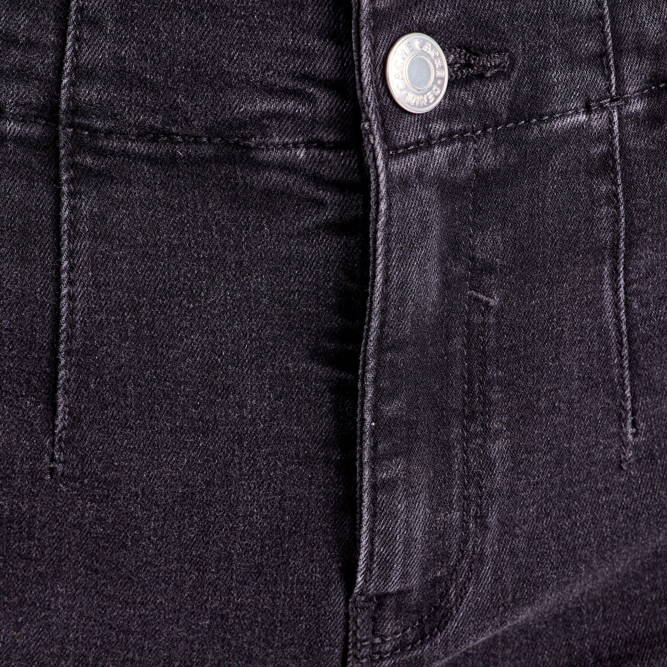 Jeans slim 7/8ème denim noir femme | Cache Cache