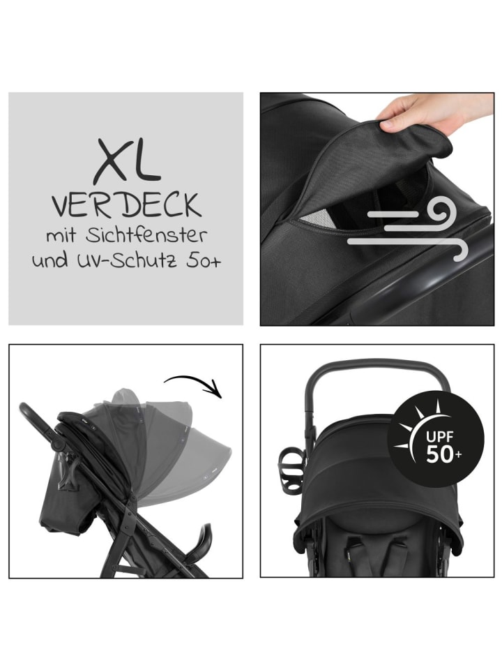 Hauck Buggy Rapid 4D AIR (bis 25 kg) - mit Luftreifen, in schwarz günstig kaufen onesize