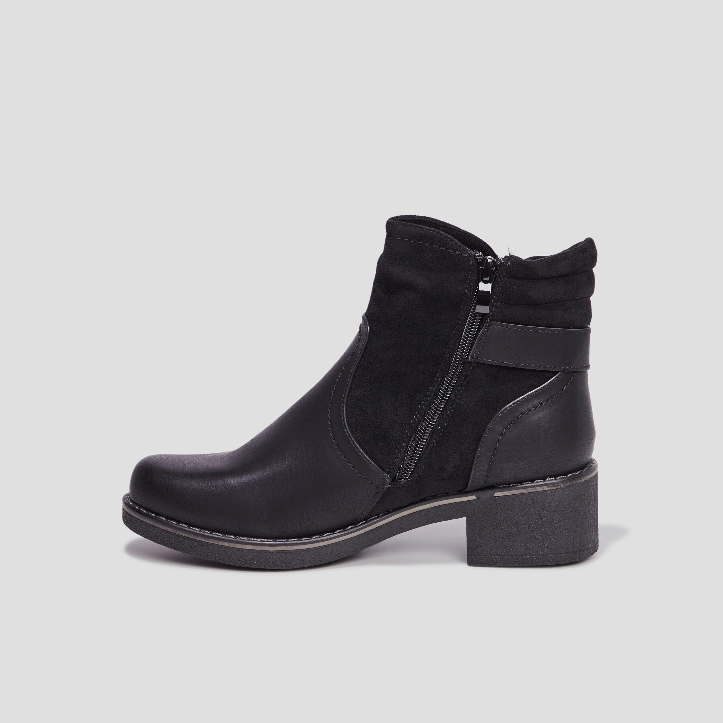 Bottines à talons pied large noir femme | La Halle