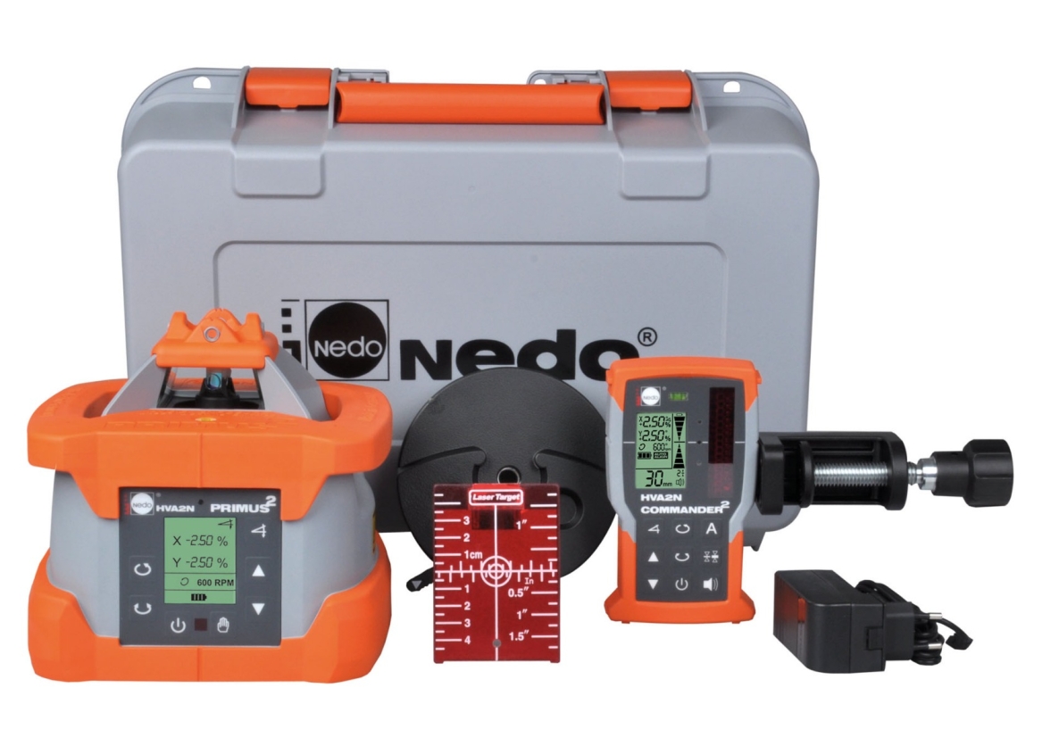 Nedo NV472061 Primus2 HVA2N Construction Laser + Commander2 Receiver!