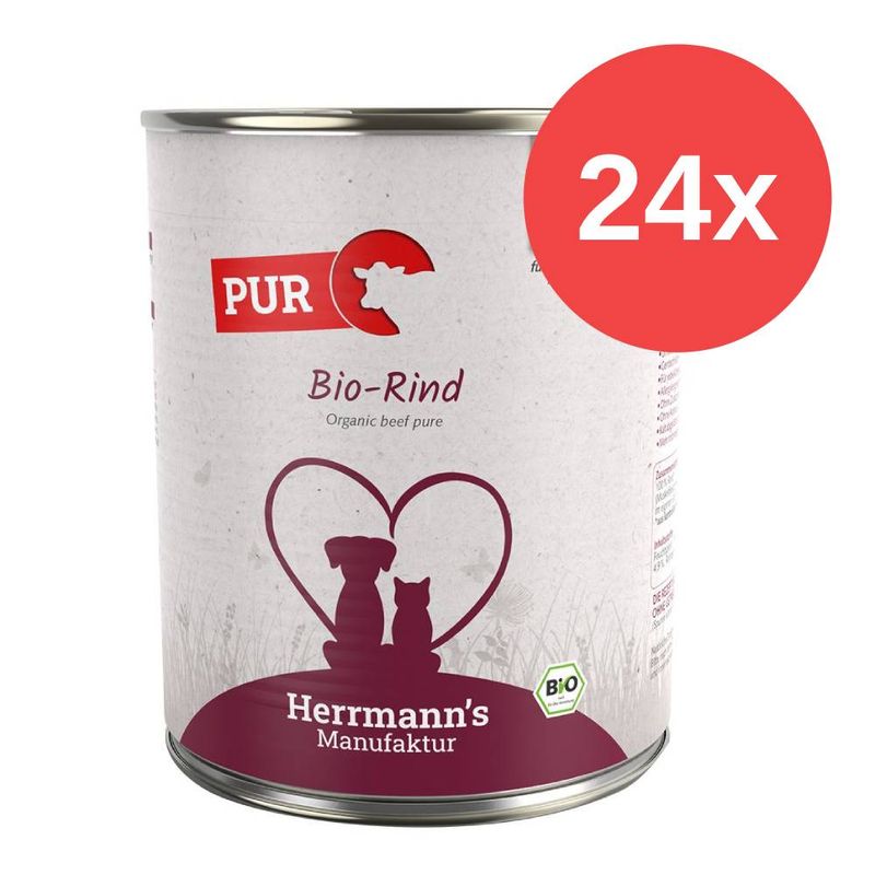 Sparpaket Herrmann´s Bio-Reinfleisch 24 x 800 g