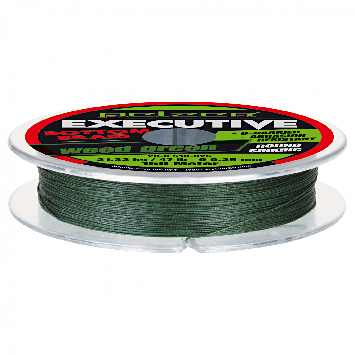 Pelzer Angelschnur Executive Bottom Braid (dunkelgrün, 150 m)