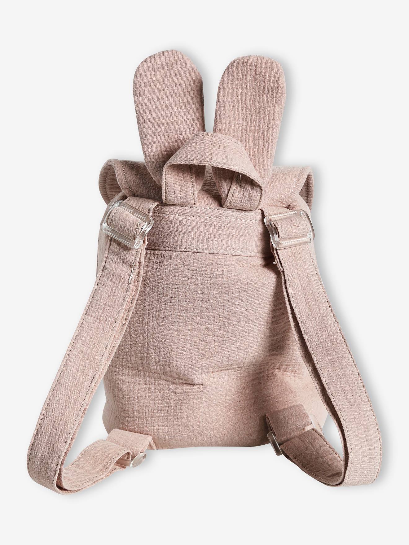 Vertbaudet Kinder Rucksack mit Ohren, personalisierbar - graubeige